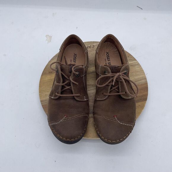 Josef Seibel Fergey Oxfords Womens 6 Brown Leather Lace Up Comfort Walking Shoes - Picture 3 of 11